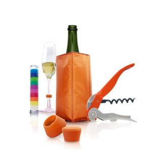 Set accesorios del vino Naranja - Pulltex