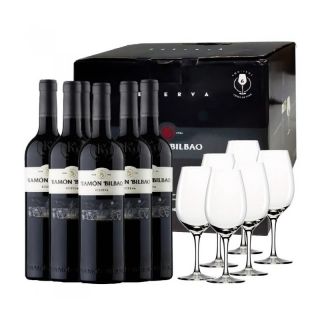 6 Botellas Ramon Bilbao Reserva + Regalo 6 Copas