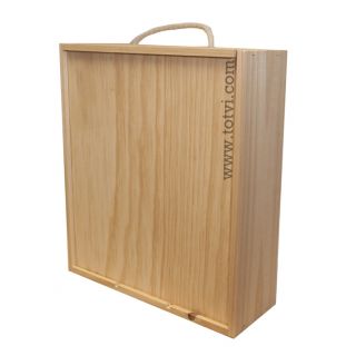 Caja Madera 3 botellas Cava