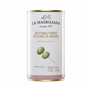 Aceitunas verdes rellenas de anchoa La Masrojana