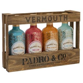 Caja de madera Vermouth Padró & Co (4bot.)