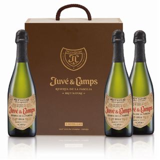 Caja madera 3 bot Juvé y Camps Reserva de la Familia