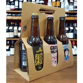 Estuche de transporte expositor 6 bot cerveza Serie Kraft