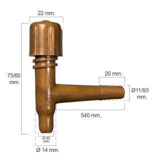 Grifo de plástico para barril o tonel pequeño