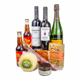 Caja regalo Priorat, Terra Alta, espumoso y productos gourmet