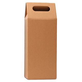 Estuche regalo 2 bot  vino o cava - Serie lowcost kraft